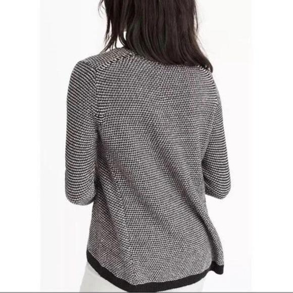 Madewell Riverside Black White Dot Weave Pullover Sweater Size M - Picture 3 of 8